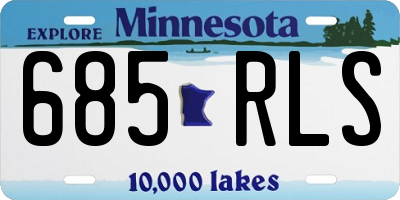MN license plate 685RLS