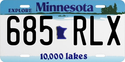 MN license plate 685RLX