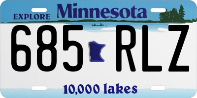 MN license plate 685RLZ