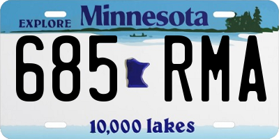 MN license plate 685RMA