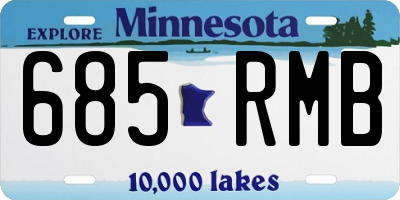 MN license plate 685RMB