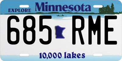 MN license plate 685RME