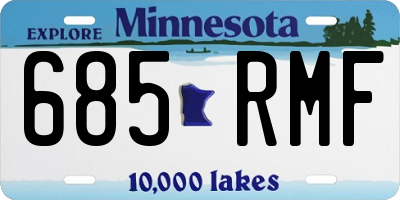 MN license plate 685RMF