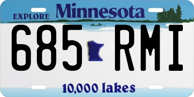 MN license plate 685RMI