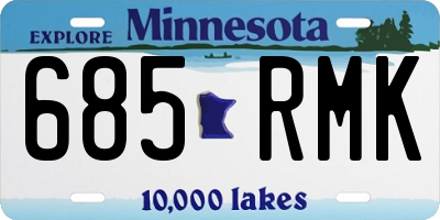 MN license plate 685RMK