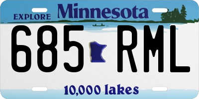 MN license plate 685RML