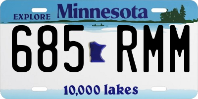 MN license plate 685RMM