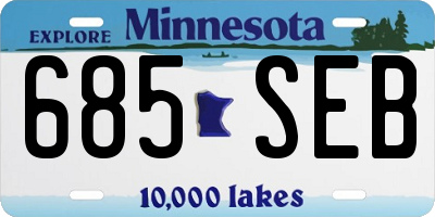MN license plate 685SEB