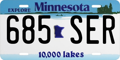 MN license plate 685SER