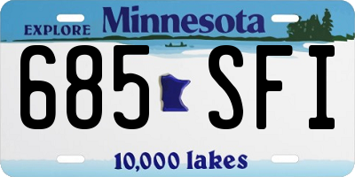 MN license plate 685SFI