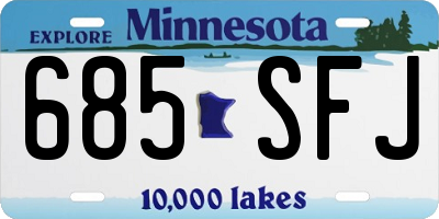MN license plate 685SFJ