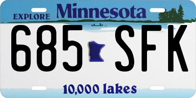 MN license plate 685SFK