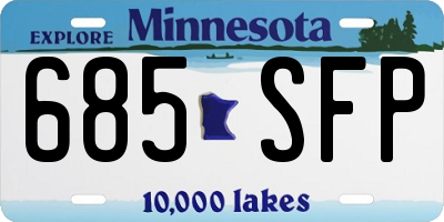 MN license plate 685SFP
