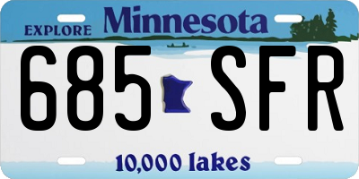 MN license plate 685SFR