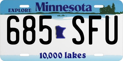 MN license plate 685SFU