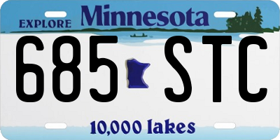 MN license plate 685STC