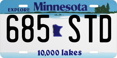 MN license plate 685STD
