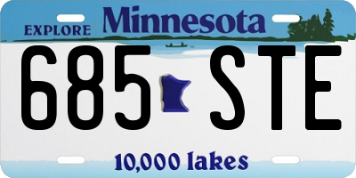 MN license plate 685STE