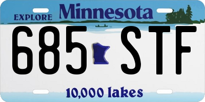 MN license plate 685STF