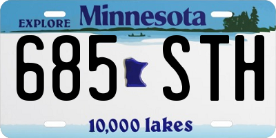 MN license plate 685STH