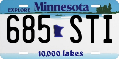 MN license plate 685STI