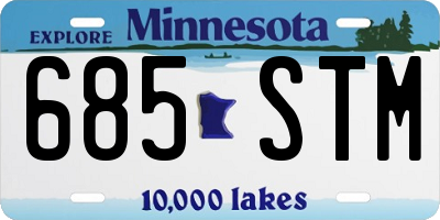 MN license plate 685STM