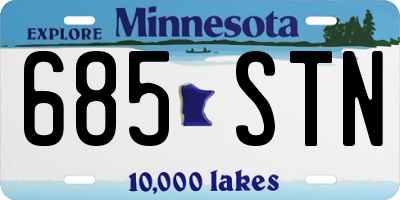 MN license plate 685STN