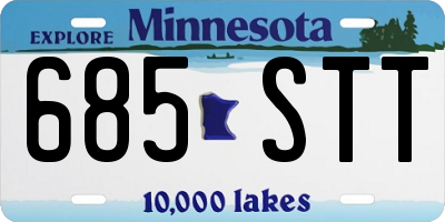 MN license plate 685STT