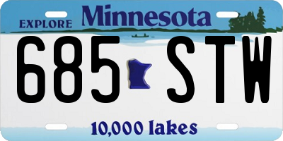 MN license plate 685STW