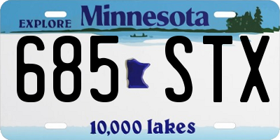 MN license plate 685STX