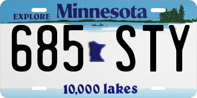 MN license plate 685STY