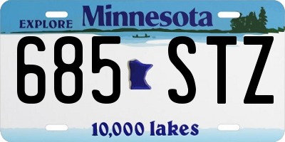 MN license plate 685STZ
