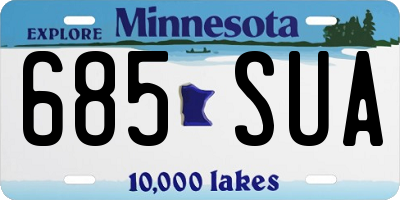 MN license plate 685SUA