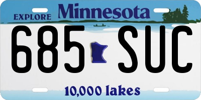 MN license plate 685SUC