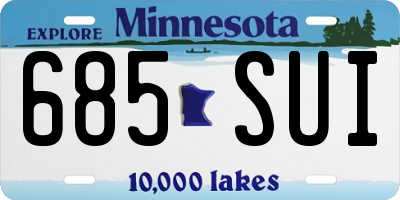 MN license plate 685SUI