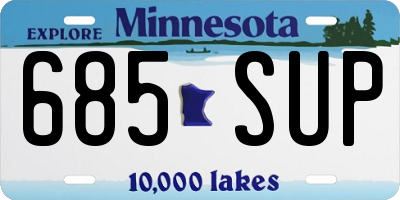 MN license plate 685SUP