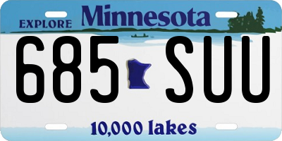 MN license plate 685SUU
