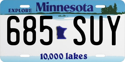 MN license plate 685SUY