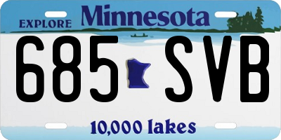 MN license plate 685SVB