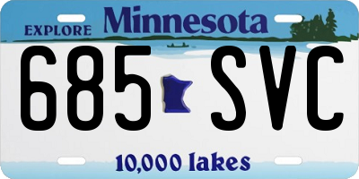 MN license plate 685SVC