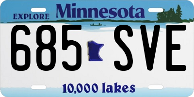 MN license plate 685SVE