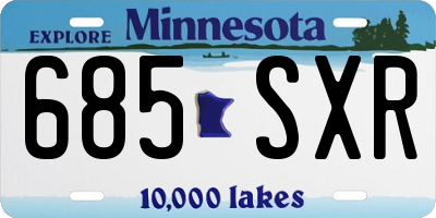 MN license plate 685SXR