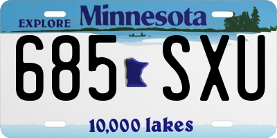 MN license plate 685SXU