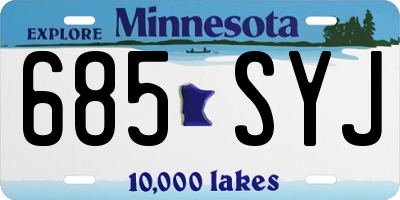 MN license plate 685SYJ