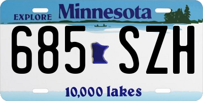 MN license plate 685SZH