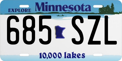 MN license plate 685SZL