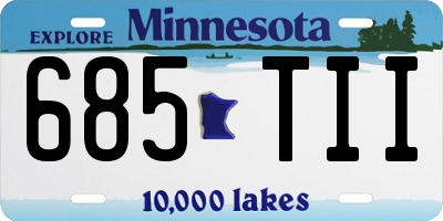 MN license plate 685TII