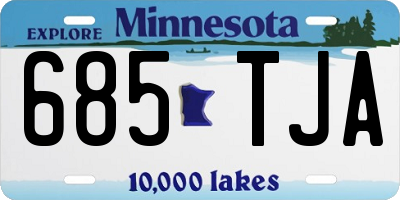 MN license plate 685TJA