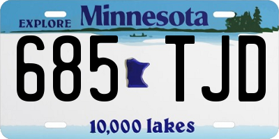 MN license plate 685TJD