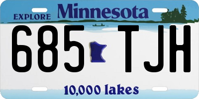 MN license plate 685TJH